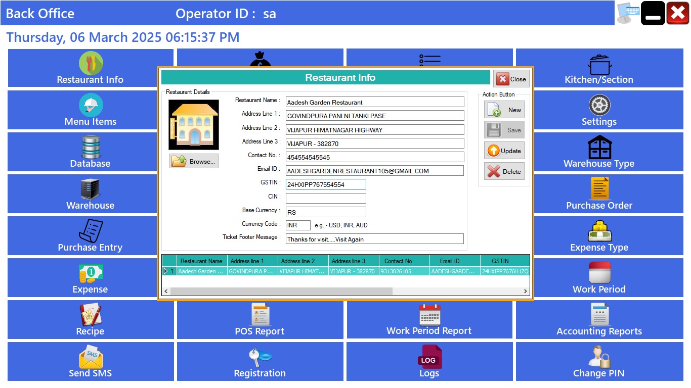 Restaurant POS Desktop